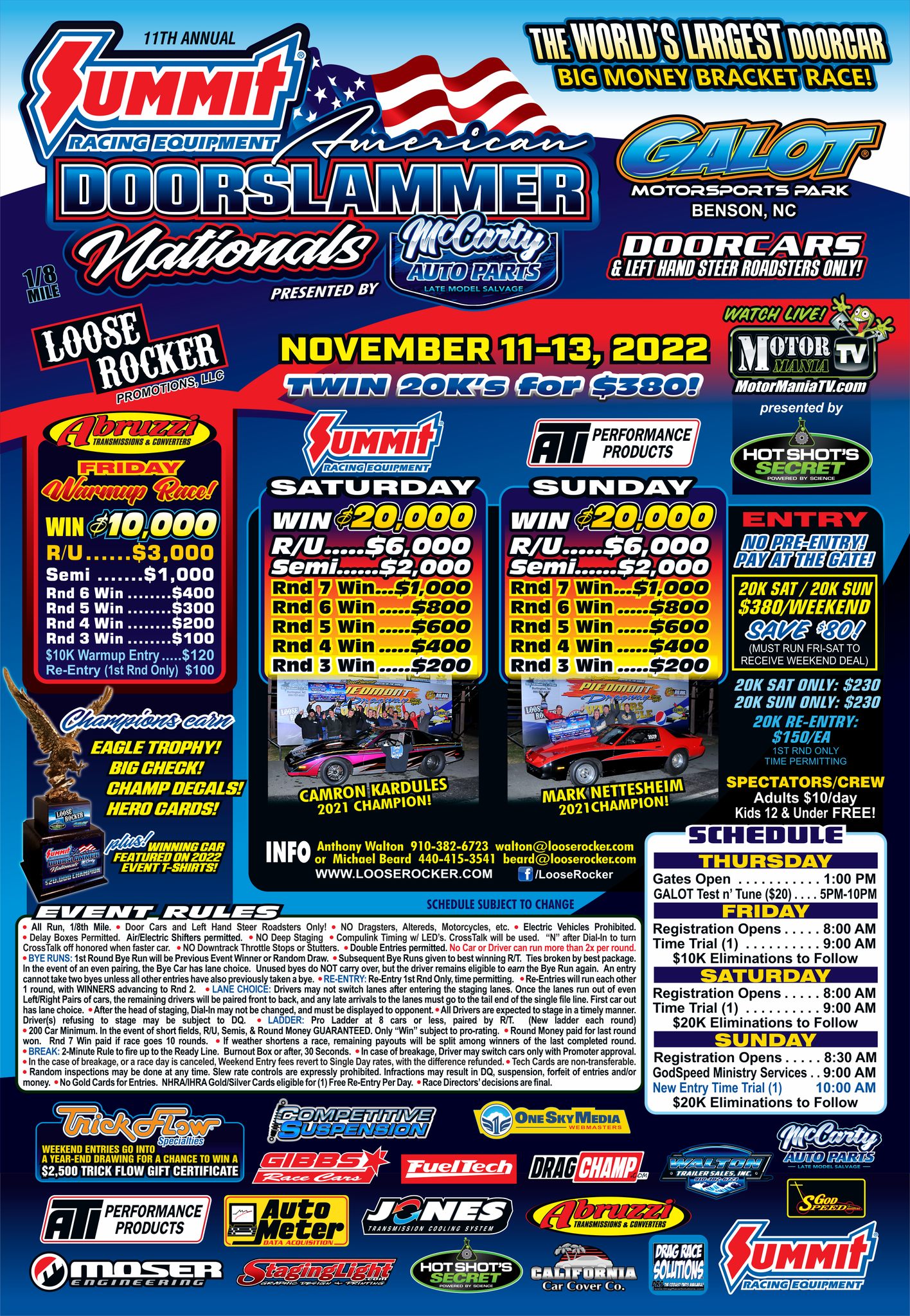 loose rocker american doorslammer nationals 2022